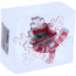 Фигурка с подсветкой «Снежинка со Снеговичком» 9,5*4 см (на присоске)