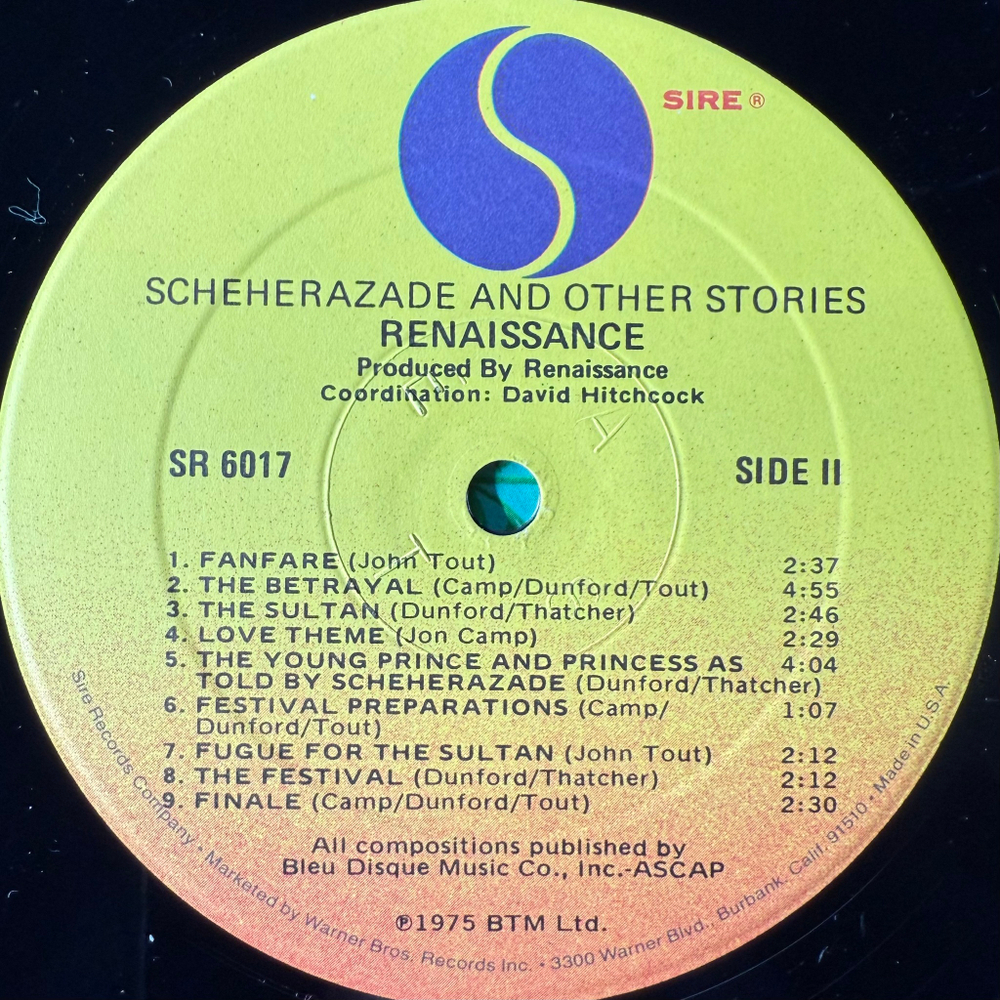 Renaissance ‎– Scheherazade And Other Stories (США 1977г.)