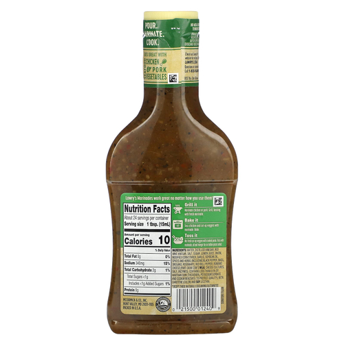 Lawry's, маринад, фирменный итальянский, с чесноком, луком и травами, 354 мл (12 жидк. унций)