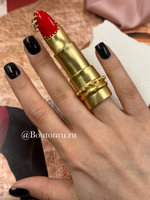 Кольцо-трансформер Скиапар. в виде пальца с красным ногтем и пирсингом