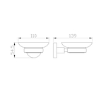 Мыльница с держателем WONZON & WOGHAND EASY, Хром (WW-8122)