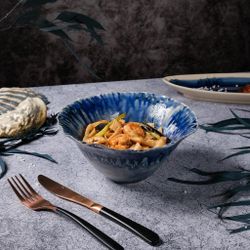 Салатник 925 мл d 19,5/6 см h9 см Dark Purple Northern Blue Flower Frutti di Mare P.L. [1]