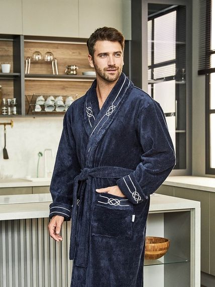 Халат мужской SAMUEL без капюшона Джинс POLENS Турция