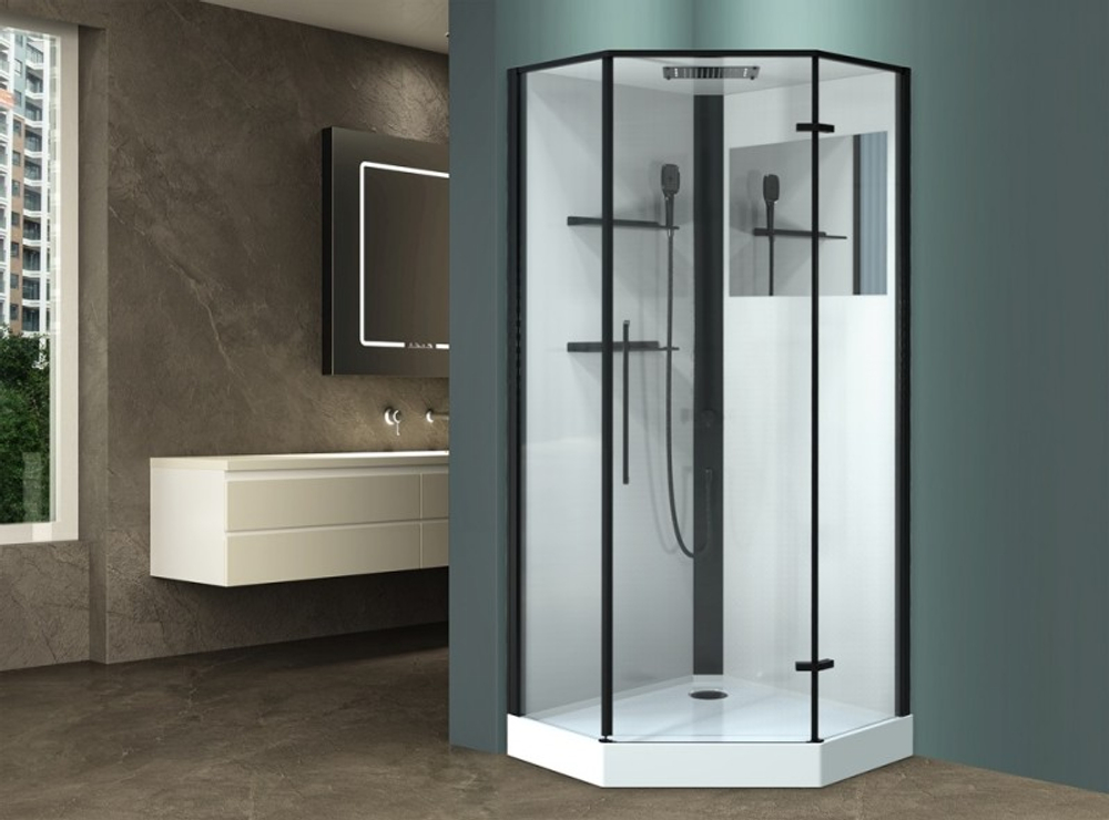 Душевая кабина Esbano ESKM90PRR 90x90x215 черный