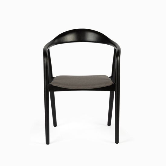 Стул Canada черное дерево и серая ткань