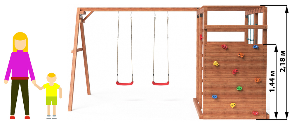 Детский игровой комплекс Р929 с качелями