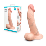 Телесный анальный фаллоимитатор 25см b-Vibe Slipskin Curved BV-062-CRM