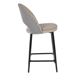 Стул полубарный Bradex Home Leo латте с жаккардом, поворотный механизм