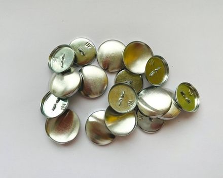 Пуговицы для обтяжки тканью № 40 металл (фасовка 10 шт)