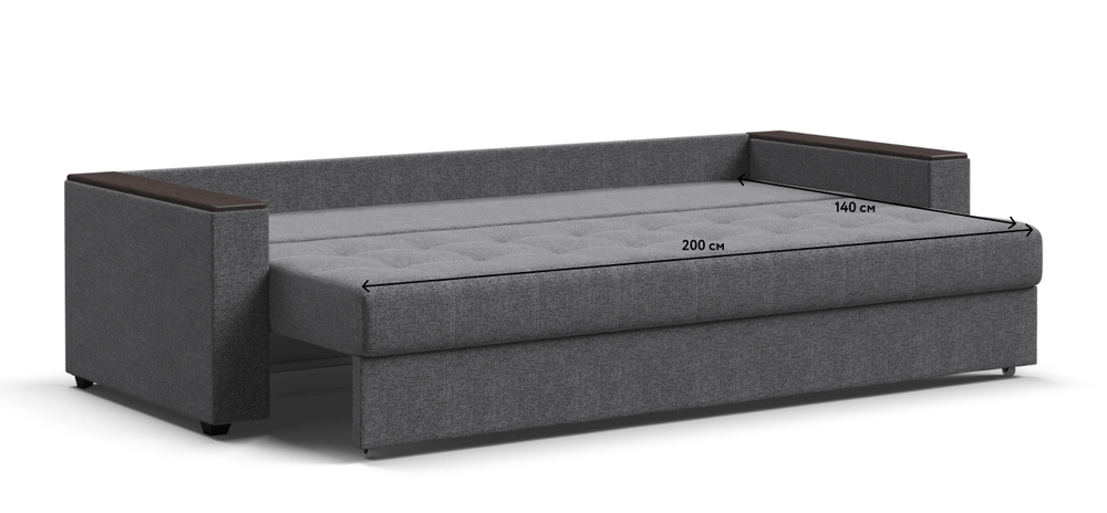 Диван Атланта НПБ 120 Рогожка Мальмо серый