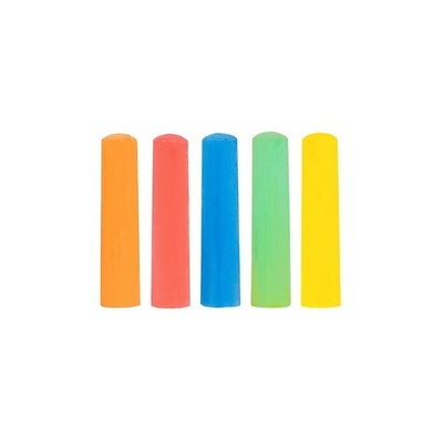 Мел д/асфальта цветной 10 штук 5цветов BRAUBERG KIDS, картонная упаковка