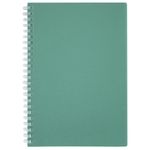 Тетрадь обложка пластик, А5 80 л., гребень мягкий (силиконовый), клетка, BRAUBERG, зеленая, 405359