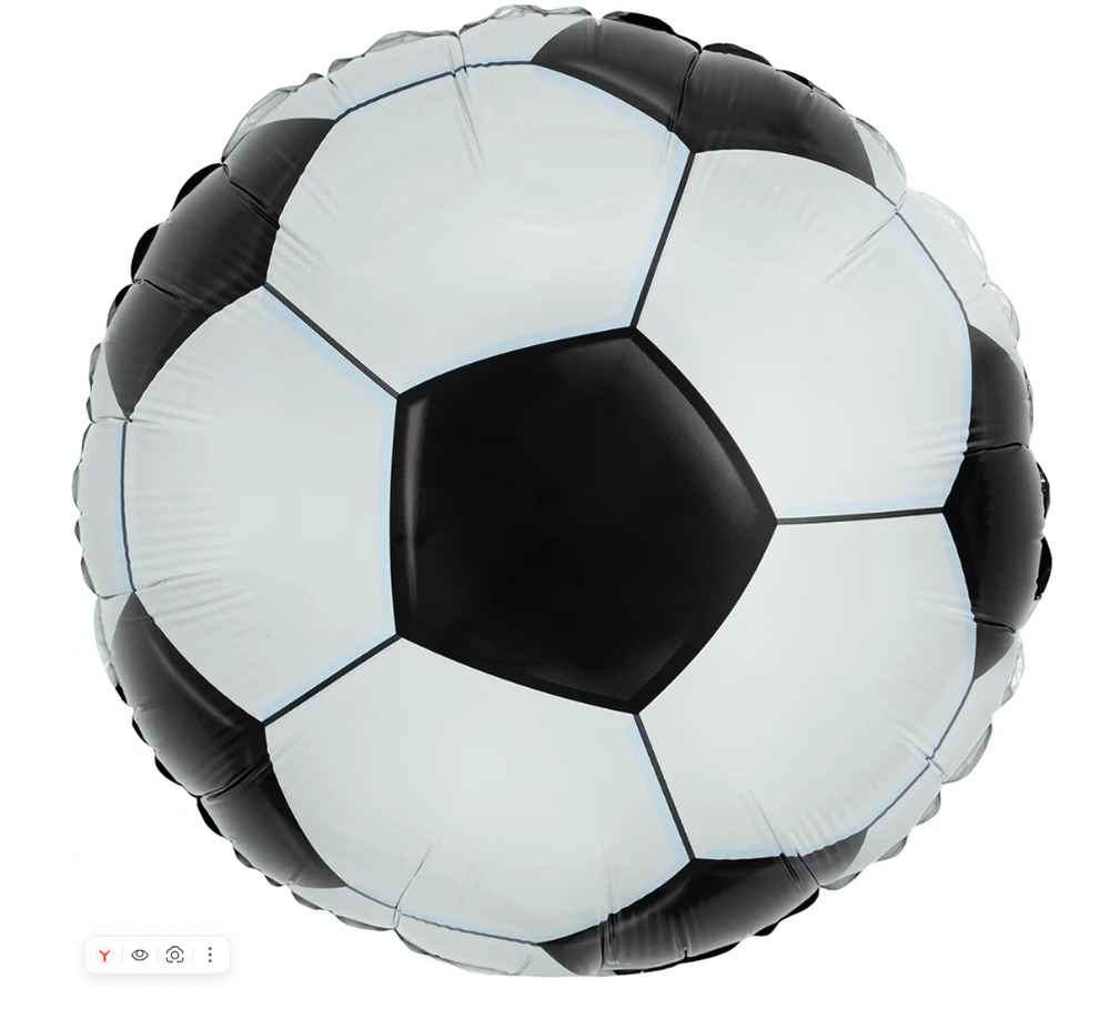 FM (18''/46 см) Круг, Футбольный мяч, Черный, 1 шт.