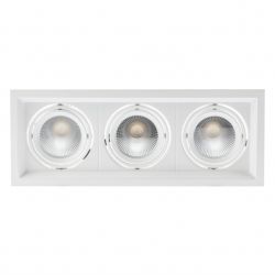 Светильник светодиодный встраиваемый Даунлайт ЭРА SKD-13-36-40K-W09 3х9Вт 4000K 3240Лм 320х130х100 5 лет гарантии | Downlight