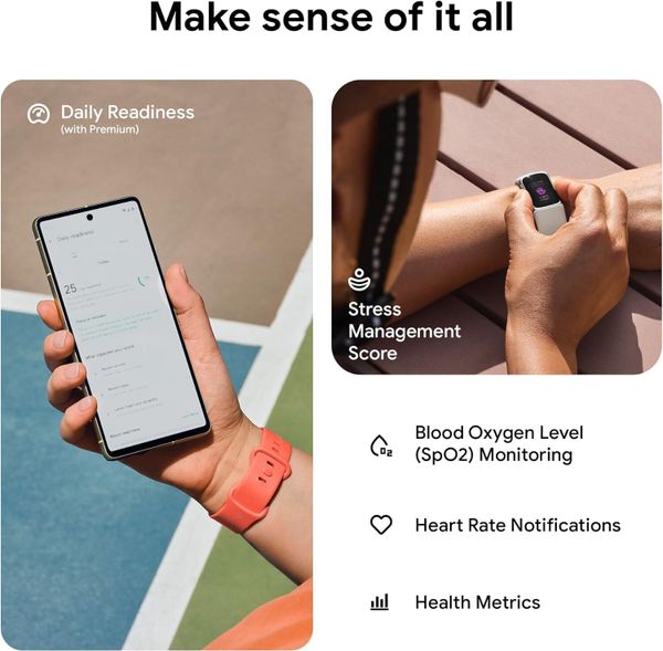 Фитнес-браслет Fitbit Charge 6 Activity Tracker, Бежевый | Porcelain