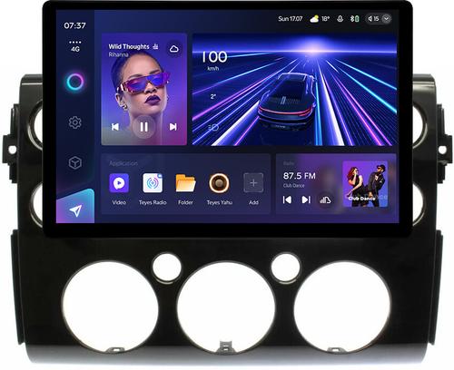 Магнитола для Toyota FJ Cruiser 2005-2022 (рамка черная) - Teyes CC3-2K монитор 13", QLED+2K, Android 10, Быстрая, 4G SIM-слот, CarPlay