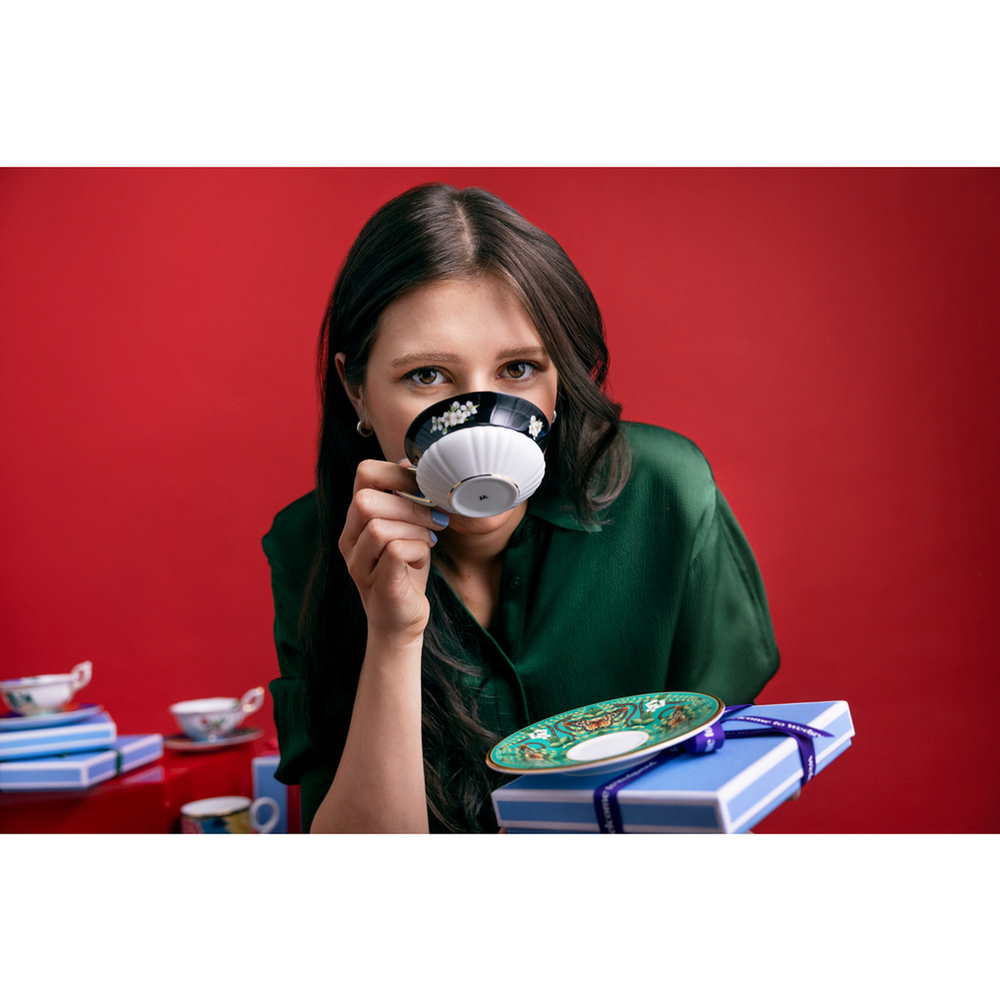 Wedgwood Чайная чашка Wonderlust Изумрудный лес 180 мл с блюдцем