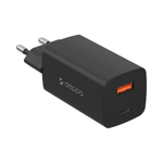 Сетевое зарядное устройство Wall Charger GaN USB A + USB-C, PD 3.0, QC 3.0, 65W, GaN, черный