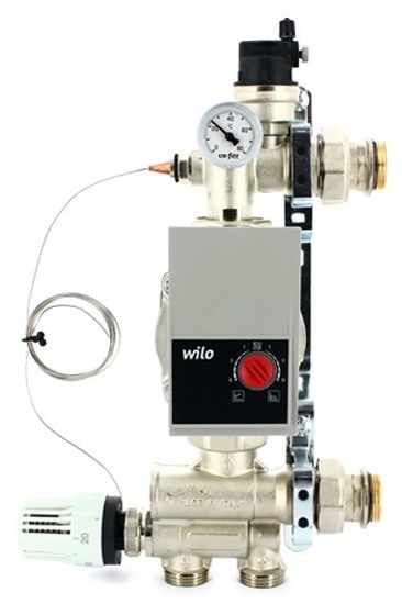 Насосно-смесительная группа Uni-Fitt Solomix 1" с насосом Wilo Yonos PARA RS 25/6-130