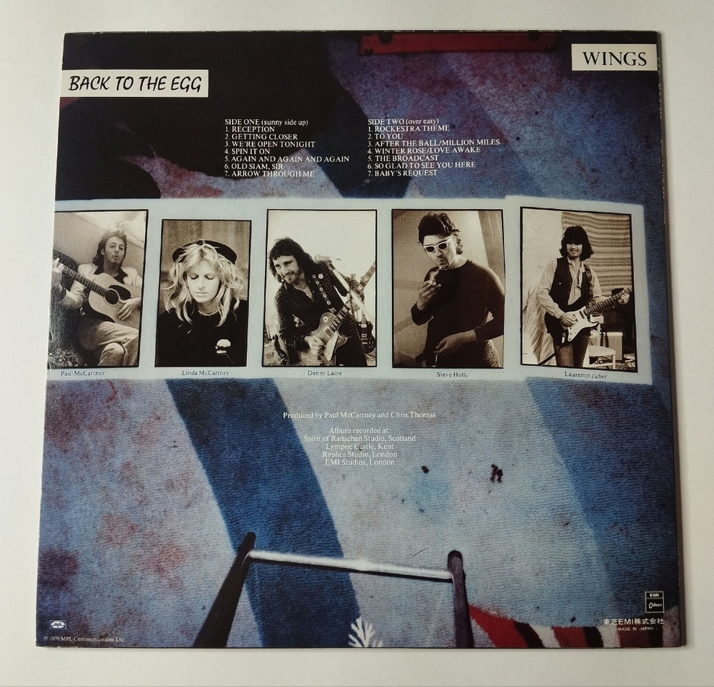 Винтажная виниловая пластинка LP Paul McCartney Wings Back To The Egg (Japan 1979) (No Obi) Spin It On