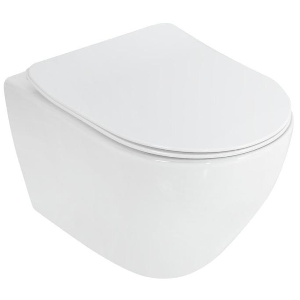 Унитаз подвесной Cezares STYLUS CZR-513-TH-R безободковый с сиденьем BelBagno BB2034SC