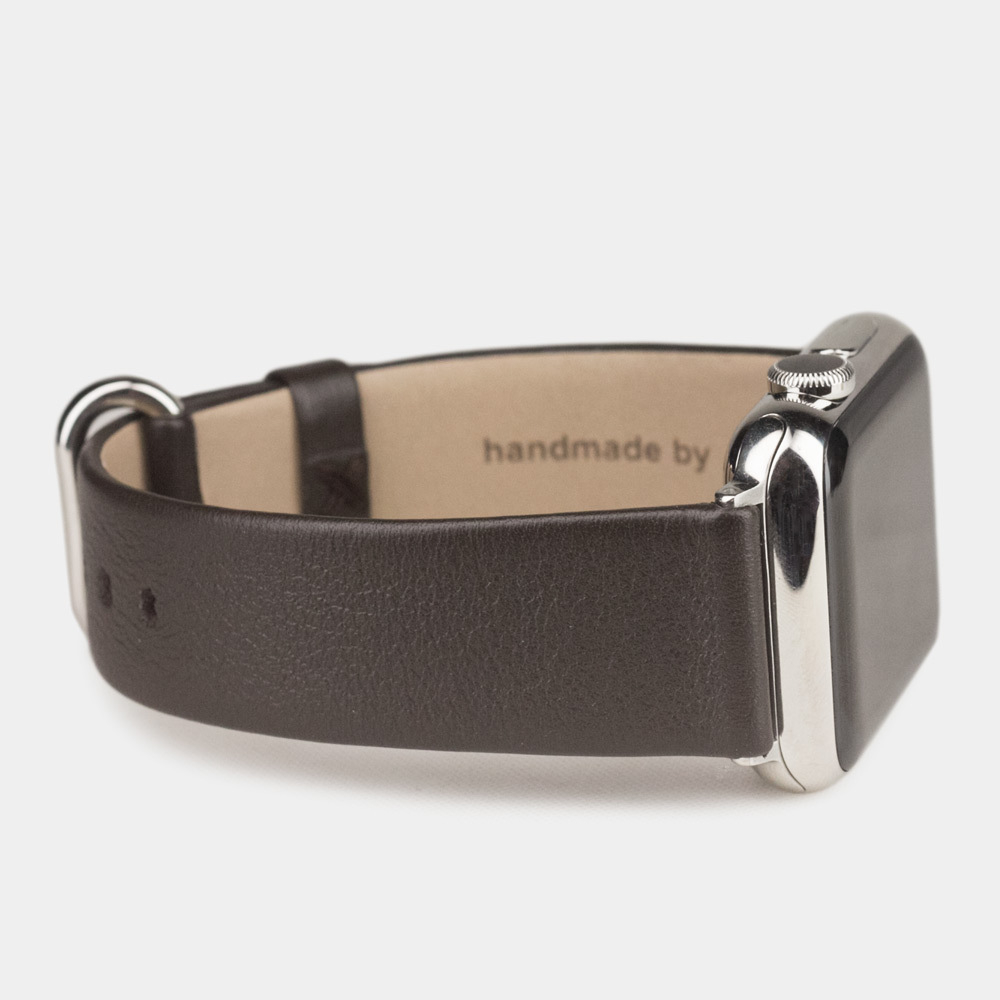 Ремешок кожаный для Apple Watch 40/41mm Classic темно-коричневого цвета