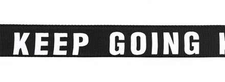 Лента репсовая с рисунком KEEP GOING шир.20мм