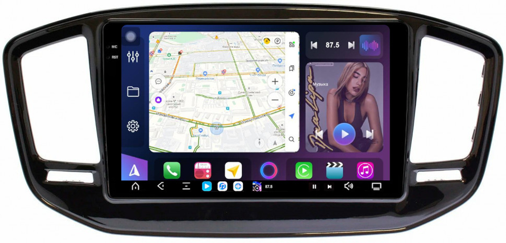 Магнитола для Geely Emgrand X7 2019-2021 - FarCar XXL9-9552 монитор 9.5" 2K QLED на Android 14, TS20, 8+256Гб, CarPlay, 4G SIM-слот