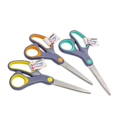 Ножницы для хобби с мягкими ручками, 17 см, ассорти