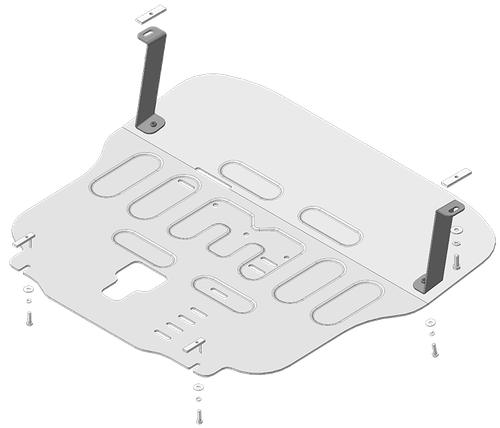 Усиленная защита Motodor картера Двигателя, КПП. 5 мм, Алюминий. для Hyundai Palisade 2020-н.в. арт.30904