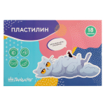 Пластилин "Творческие котики" 18 цветов, со стеком, 360 грамм (ПандаРог)