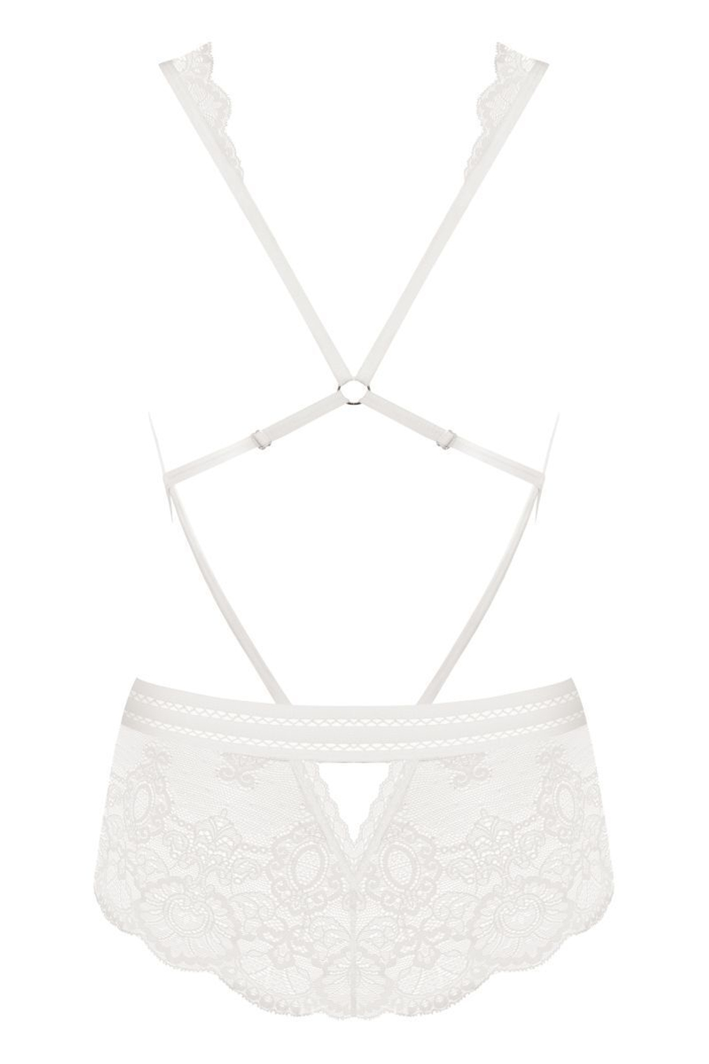 Оригинальное кружевное боди (Размер: S-M) (Цвет: белый)