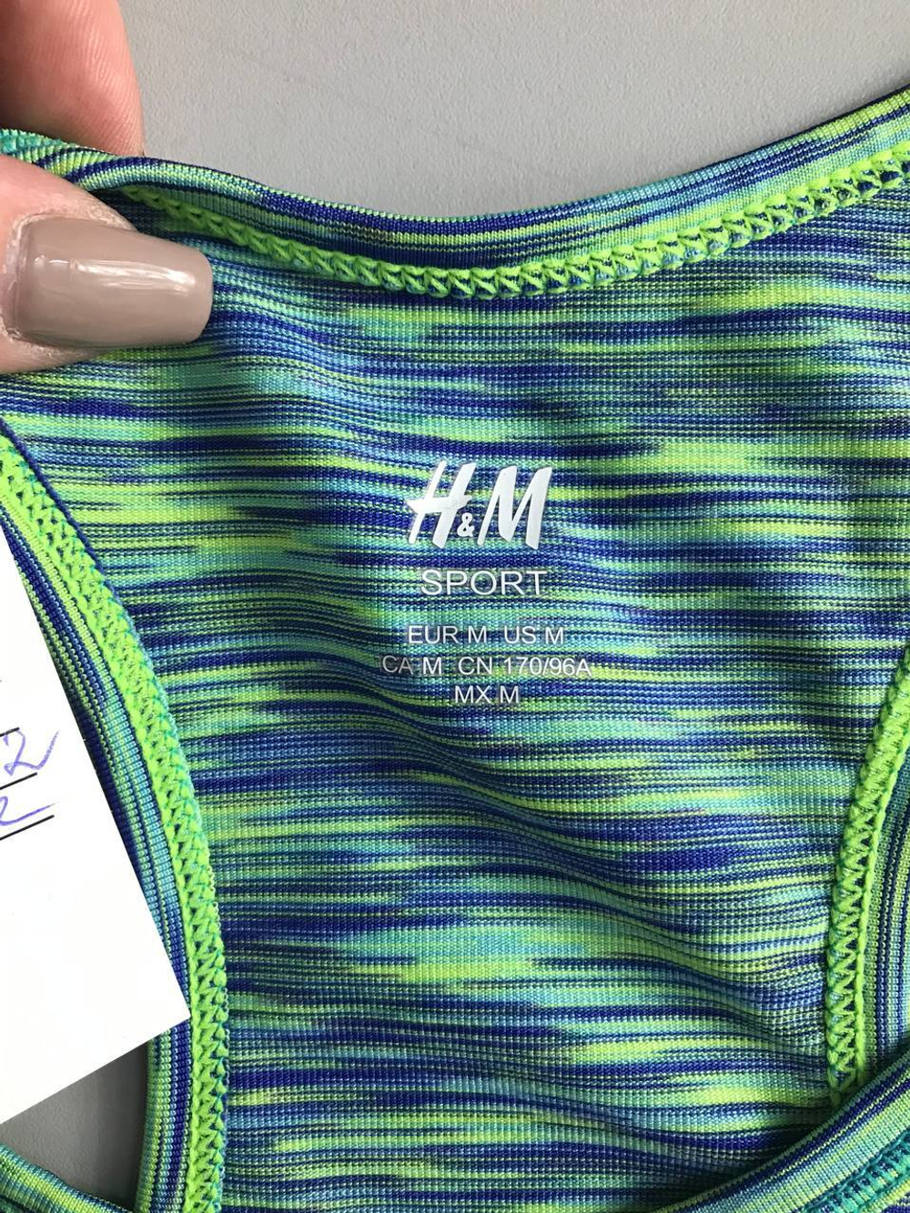Топ H&M для спорта, маркировка М, визуально 46 размер