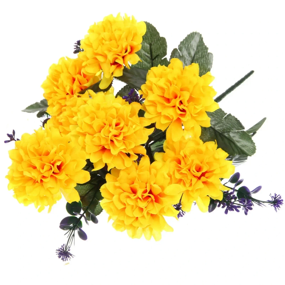 Искусственные цветы «Весеннее вдохновение» 42см 10цветков желтые