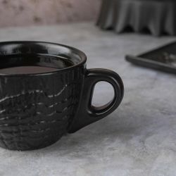 Чайная пара 200 мл d 8,8 см h6,2 см Black Raw Wood P.L. Proff Cuisine [6]