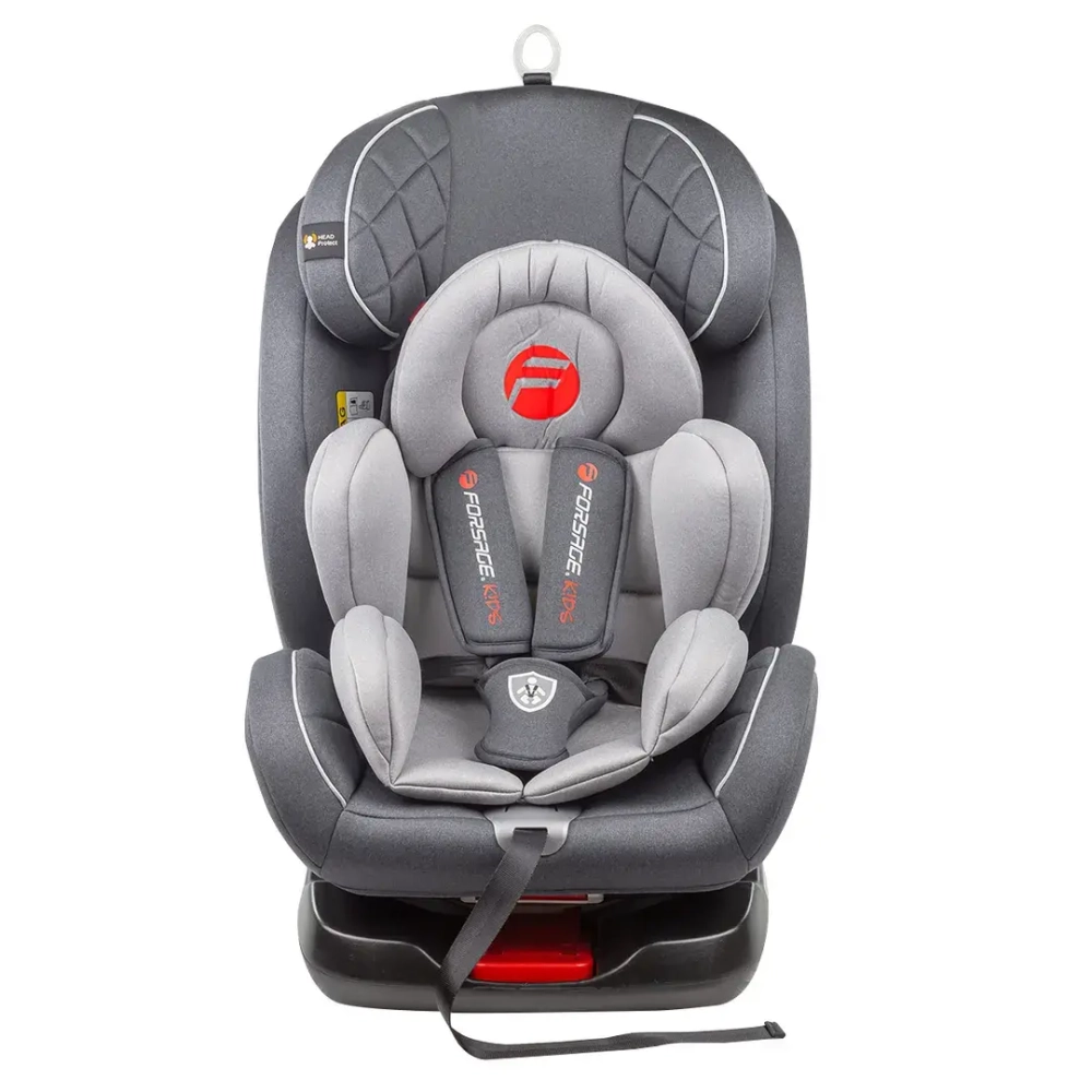 Кресло детское с ISOFIX KBH308 Dark Gray/ Light Gray 0-36кг FORSAGE kids##KING KBH308