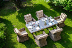 Стол садовый плетеный из искусственного ротанга OPAL 210 см