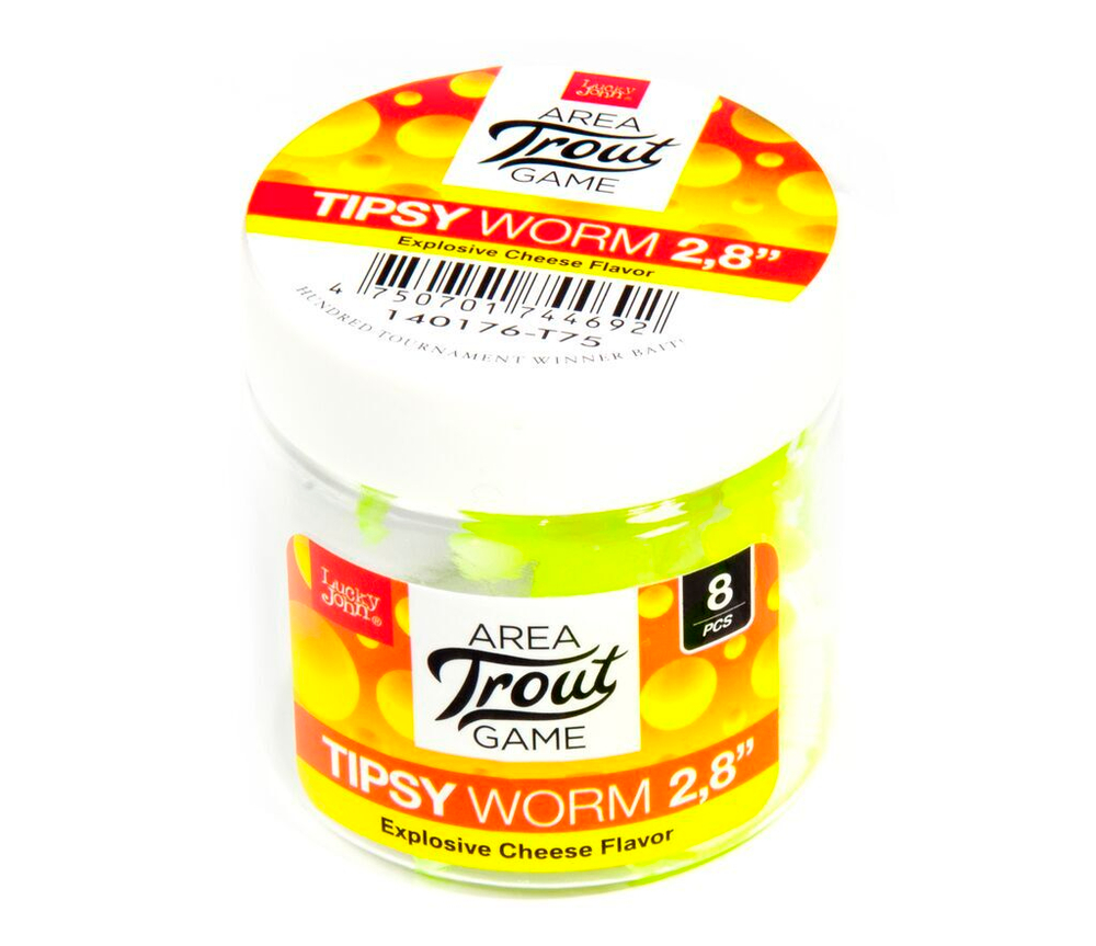 Слаги съедобные искусственные LJ Pro Series TIPSY WORM 2,3in (05.84)/T75 12шт.