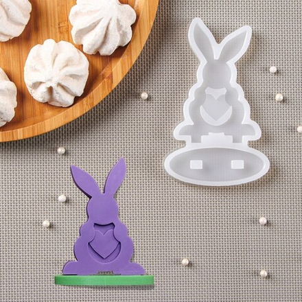 Молд силиконовый «Заяц - конструктор», 12×8 см