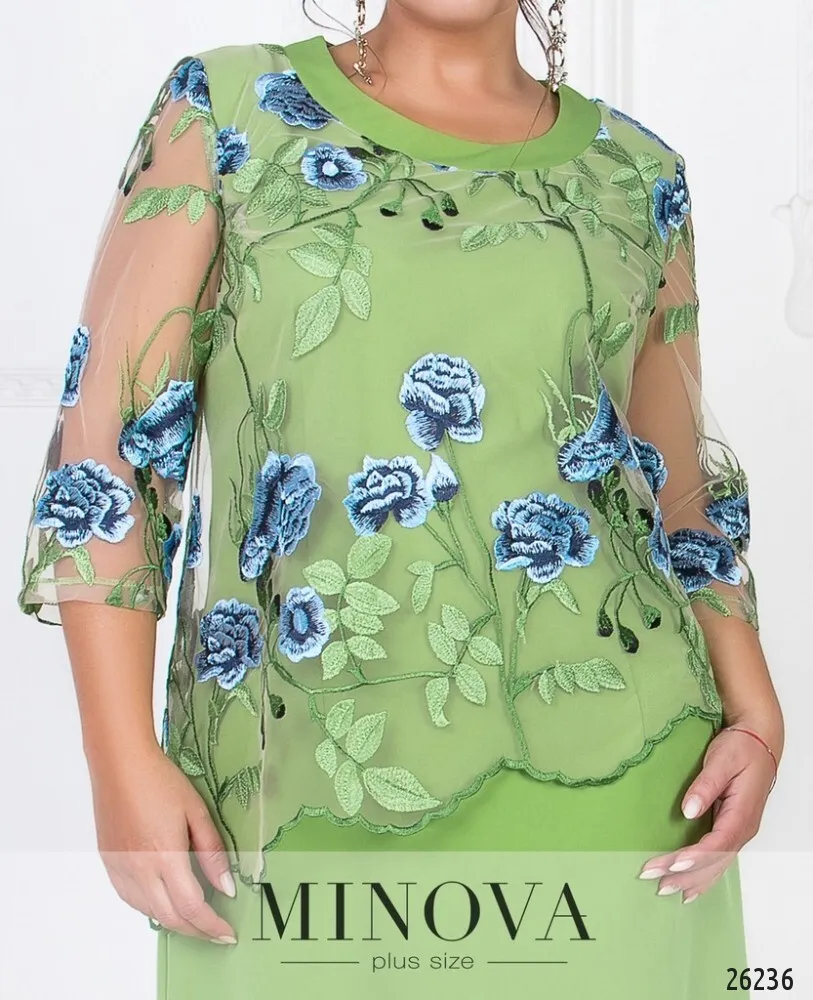 Платье 326-зеленый Minova