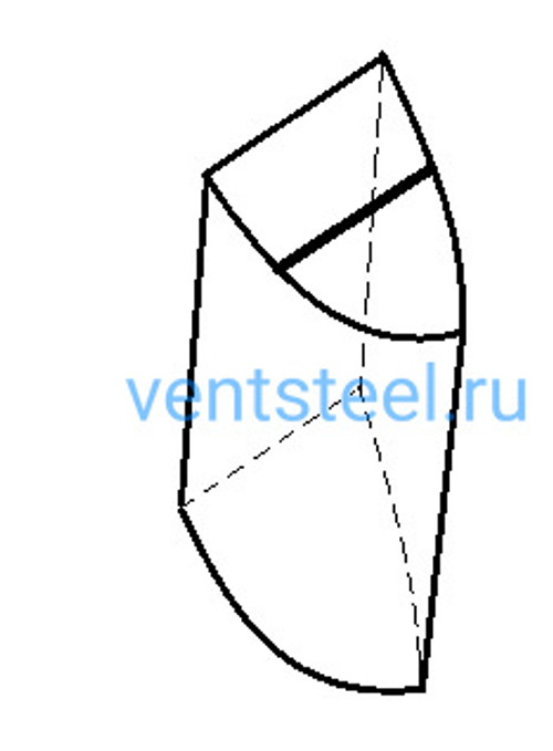 Вкладыш для урны треугольно - овальный 529*358 L=359 мм, ручки планка поперечная (для Гранитная урна для мусора U10B)