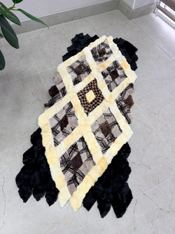 Меховой Коврик прикроватный накидка на кресло из овчины