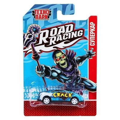 Модель ин. мет. "Road Racing Скелет Суперкар" 6,5см. в ассортименте, блистер RR-7-2293781-PRE-R (Тех
