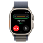 Часы Apple Watch Ultra 2, 49 мм, титан светлого цвета, ремешок Alpine синего цвета (2023)