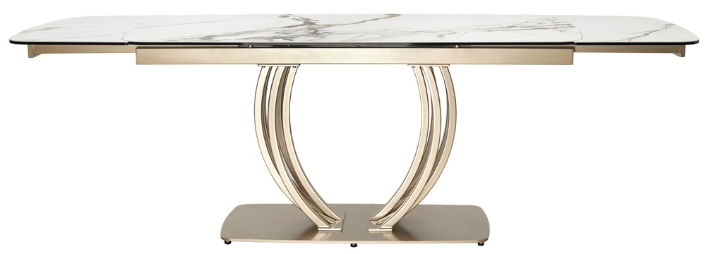 Стол М-City DISAUR Матера (Matera) 160 Kl-188 Контрастный мрамор матовый, Итальянская керамика, Шампань