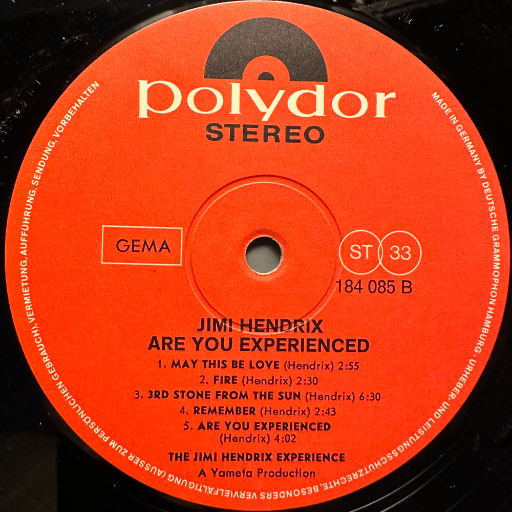 The Jimi Hendrix Experience - Are You Experienced (Германия 1967г.)