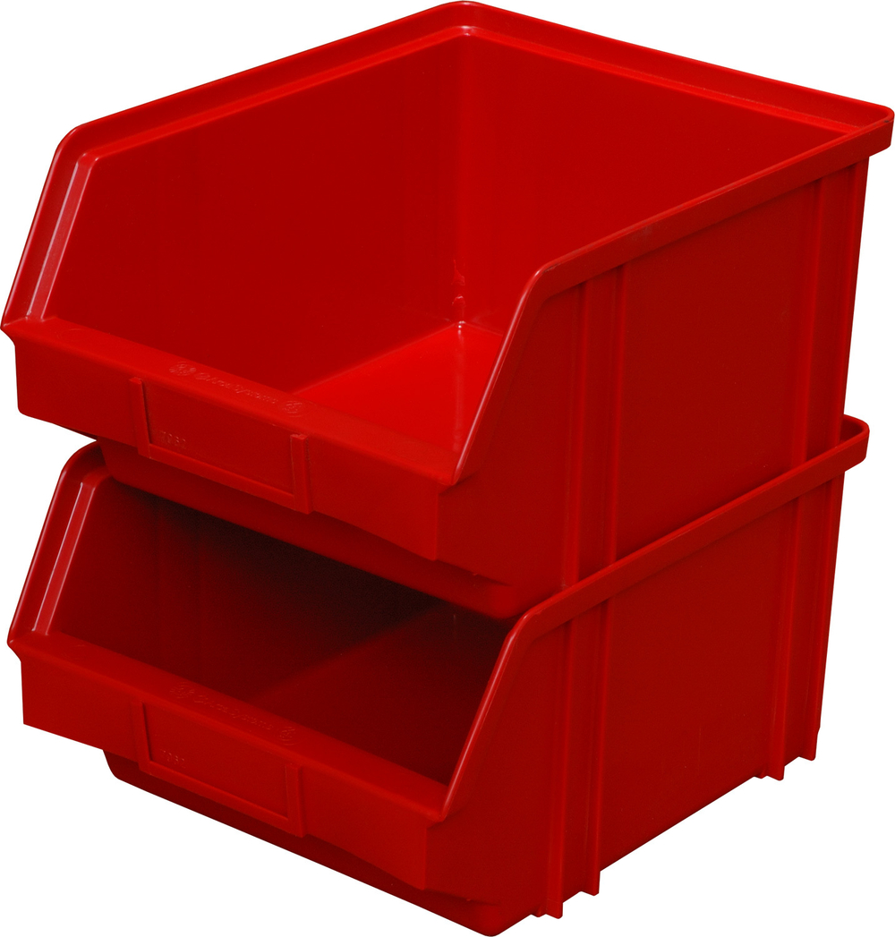 Ящик сплошной 290×230×150 мм, объем 10.01 л., арт.: 7962, красный, код: 00566