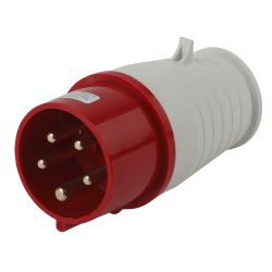 Вилка ЭРА V-16-3P-PE-N-IP44 переносная 015 3Р+РЕ+N 16А 380В IP44 | Силовые разъёмы