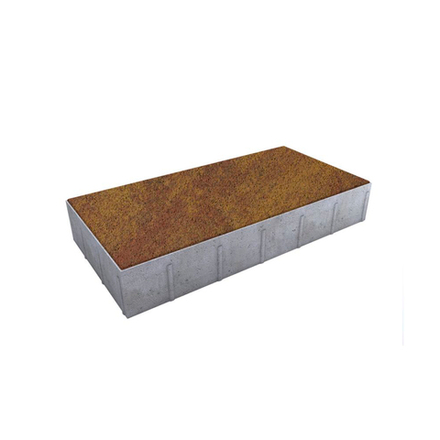 Тротуарная плитка ПРЯМОУГОЛЬНИК 600х300 мм - Листопад гранит Осень