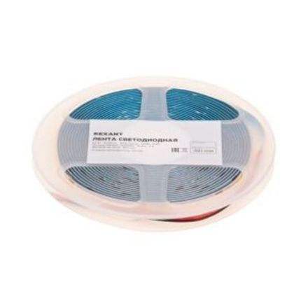 Лента светодиодная 24В, COB 10Вт/м, 384 LED/м, 3000K, 8мм, 5м, IP20 REXANT